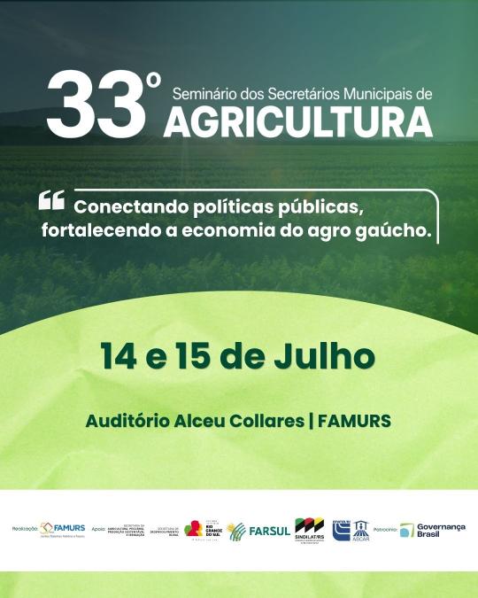 Imagem ilustrativa de 33º Seminário dos Secretários Municipais de Agricultura do RS