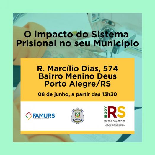 Imagem ilustrativa da notícia: Famurs e governo do RS promovem seminário para discutir impacto do sistema prisional nos municípios gaúchos