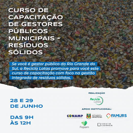 Imagem ilustrativa da notícia: Recicla Latas promove curso de capacitação ambiental para gestores públicos municipais do RS