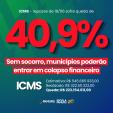 Imagem ilustrativa da notícia: Repasse do ICMS aos Municípios terá queda de 40,9%