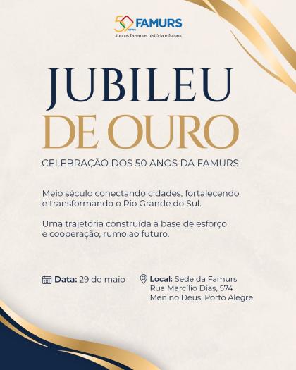 Imagem ilustrativa da notícia: Famurs celebra cinquentenário com programação solene e homenagem a ex-presidentes